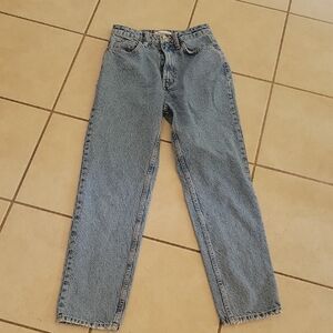 Zara Light Blue Straight Jeans